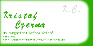 kristof czerna business card