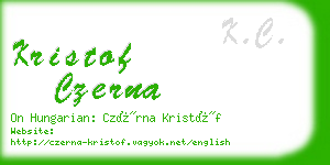 kristof czerna business card